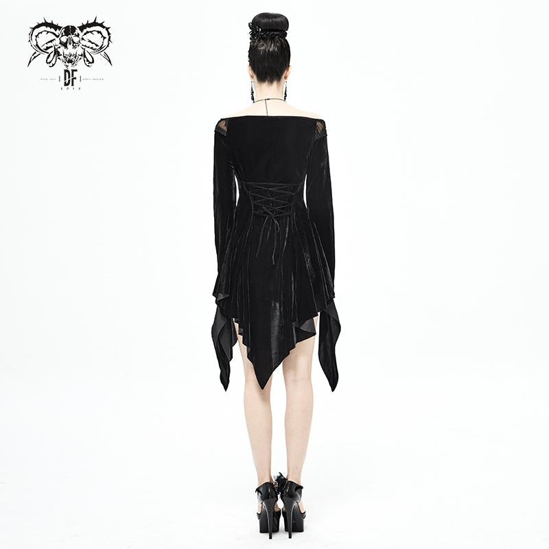 Distressed With Cuffs And Gothic DevilFashion Hemline Dress – Roar\' Official