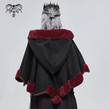 'Hollow Man' Gothic Cape With A Hood (Black)