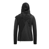 Devil Fashion Designer Asymmetric Tatters Worn Out Hooded Winter Shirts