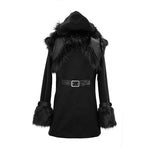 Winter Men Cape Collar Punk Long Coat With Fur
