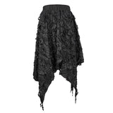 'Barbed Wire' Gothic Skirt With Distressed Hemline