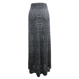 Stretchy Gothic Pattern Cross Shaped Mesh Splicing Sexy Ladies Velvet Long Half Skirt
