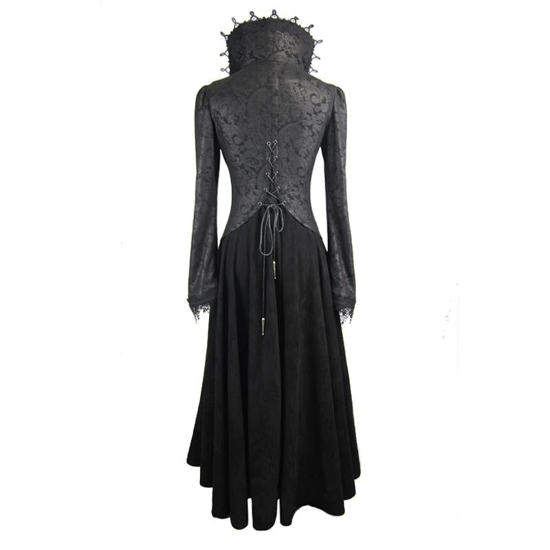 'Scarlet Town' Gothic Overcoat with Medici Collar – DevilFashion Official