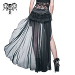 Summer Party Costume Gothic Jacquard Shorts With Chiffon Backswing