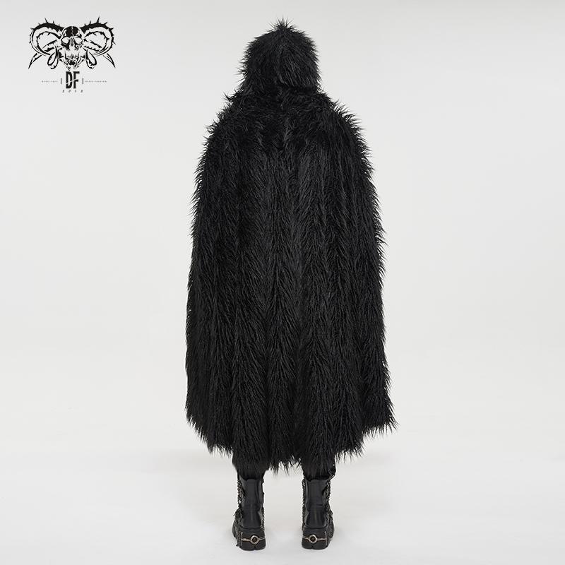 'Black Phoenix' Punk Fur Cloak