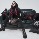 'Necromancy' Gothic Applique Gear Pillow