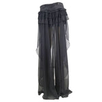 Summer Party Costume Gothic Jacquard Shorts With Chiffon Backswing