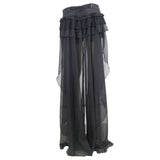 Summer Party Costume Gothic Jacquard Shorts With Chiffon Backswing