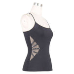 Everyday Wearing Summer Spider Web Bat Wings Stretchy Cotton Punk Women Vest