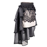 Gothic Elastic Waist Organza Swing Multi Layer Lace Sexy Ladies Puffy Half Skirt