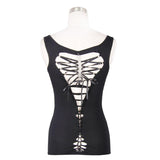Everyday Summer Heart Shaped Hollow Out Modal Sexy Ladies Lace Up Vest
