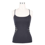 Everyday Wearing Summer Spider Web Bat Wings Stretchy Cotton Punk Women Vest