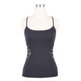 Everyday Wearing Summer Spider Web Bat Wings Stretchy Cotton Punk Women Vest
