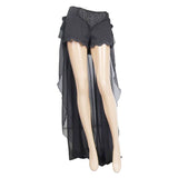 Summer Party Costume Gothic Jacquard Shorts With Chiffon Backswing