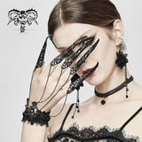 Gothic Sexy Women Lace Bracelet With Decoration Fingerstall
