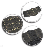 Metallic Bronze Steampunk Rock Men Leather Belts