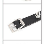 Punk Rock Women Spiked Metal Ring Leather Chocker