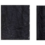 Punk Asymmetrical Women Broken Holes Black Hooded Cape