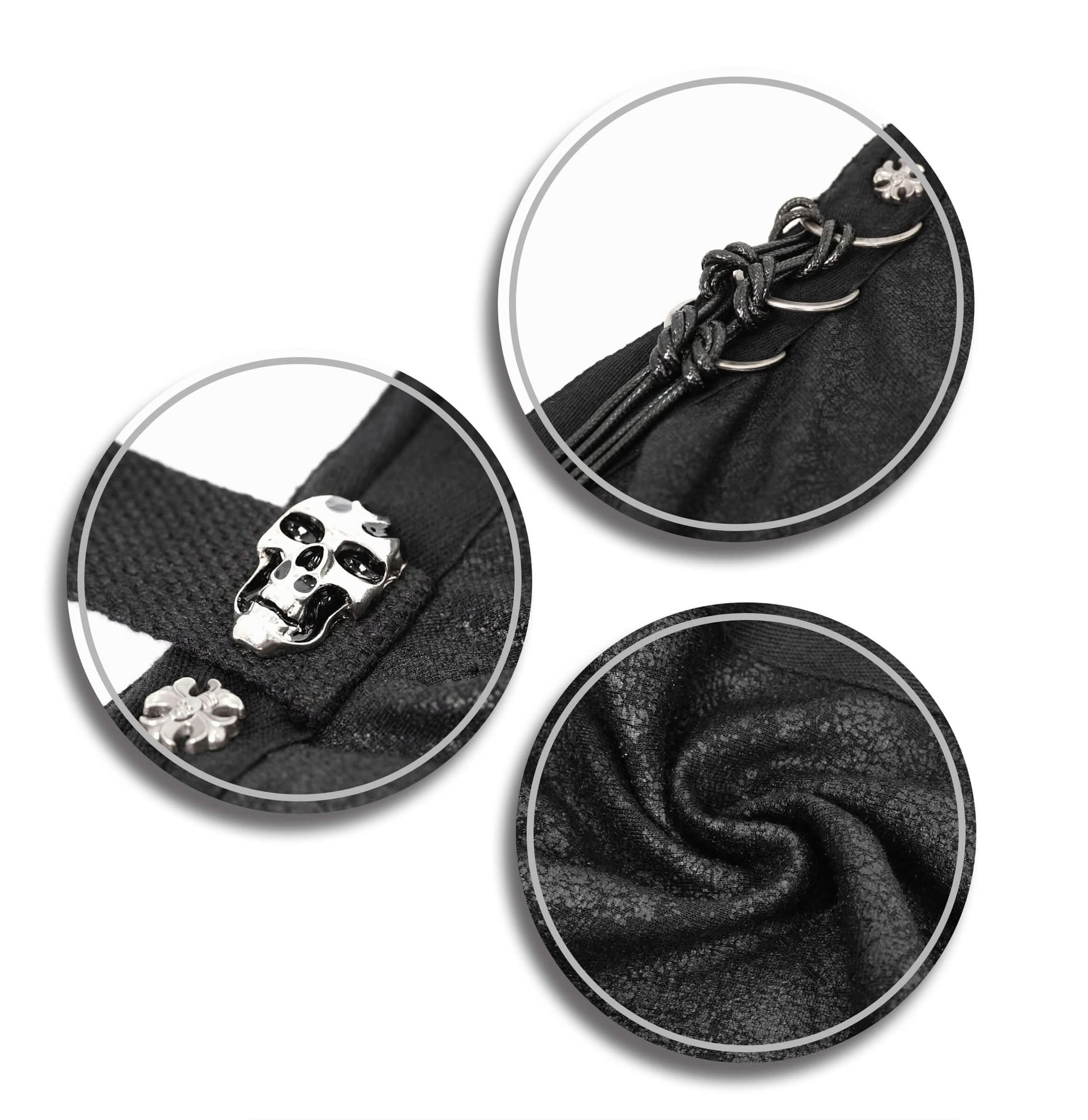 Gothic Noble Count Darkness High Neck Cotton And Linen Tattered Cloak