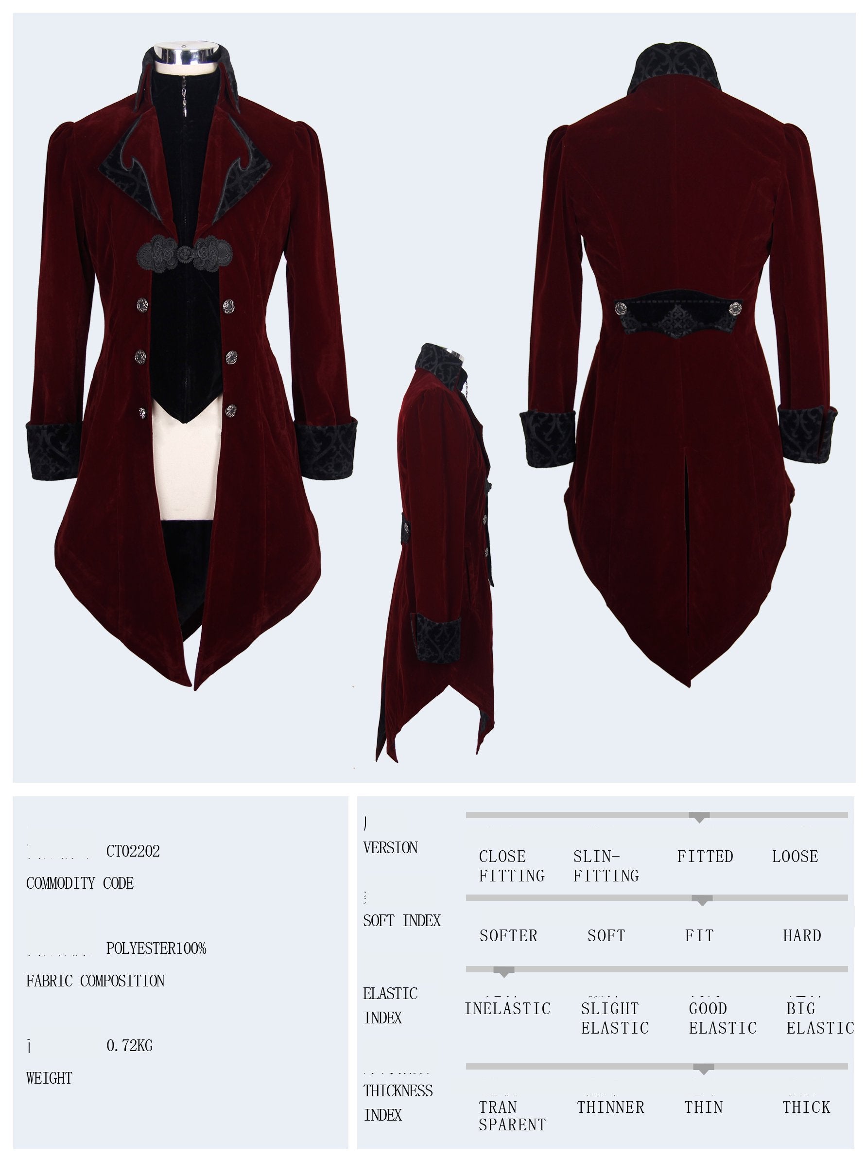 Victorian Dandy' Formal Swallow-tail Goth Coat