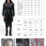 'Vlad' Hooded Punk Synthetic Leather Long Coat (Onyx Curse)