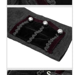 Gorgeous Gothic Party Jacquard Floral Pattern Men Velveteen Swallowtail Coat