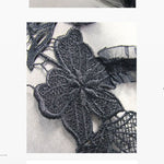 Elastic Ribbon Lace Sexy Women Bra Accessory With Roses