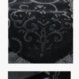 Gothic Wedding Strapless Feathered Sexy Short Velveteen Dress With Rose Lace Tail
