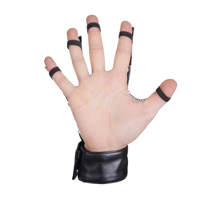 Devil Fashion Ghost Claw Rivets Leather Punk Glove For Men