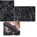 Gothic Sexy Women Rose Lace Short Gloves