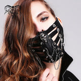 'Black Reaper' Faux Leather Punk Mask