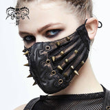 Bronze Punk Rock Metallic Sharp Nails Steampunk Leather Mask