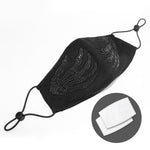 Punk Leather Hand Embroidered Patterned Solid Color Cotton Face Mask