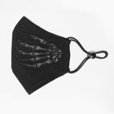 Punk Leather Hand Embroidered Patterned Solid Color Cotton Face Mask