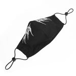 Black And White Punk 3D Wing Printed Mask For Women And Men