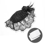 Mysterious Sexy Ladies Floral Gothic Cotton Mask With Eyelash Lace Veil