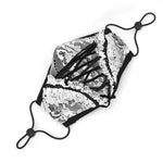 Gothic Girls White Stretchy Knitted Lace Up Mesh Masks