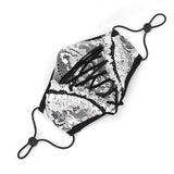 Gothic Girls White Stretchy Knitted Lace Up Mesh Masks