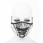 Gothic Girls White Stretchy Knitted Lace Up Mesh Masks