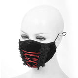 Diablo Loli Gothic Dense Velvet Bandage Lace Mask