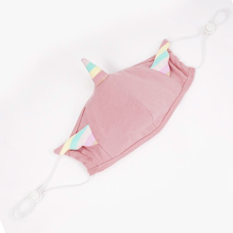 Cute Pink Cartoon Unicorn Little Girls Cotton Kid Mask