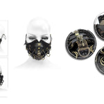 Steampunk Metallic Bronze Unisex Spiked Distressed Masks