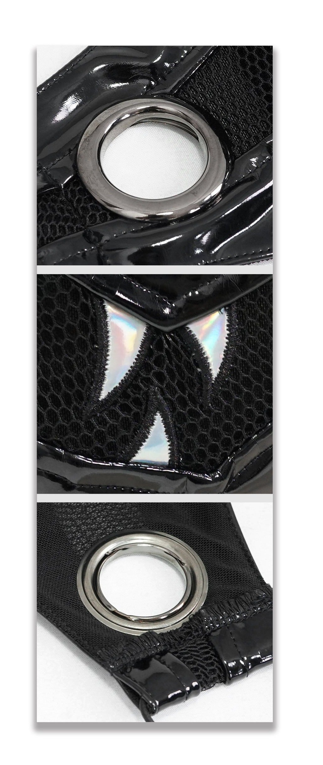 Mk04602 Women Bucktooth Bright Punk Leather Mask