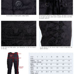 Formal Party Jacquard Men High Waist Floral Gothic Trousers