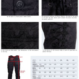 Formal Party Jacquard Men High Waist Floral Gothic Trousers