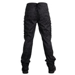 Formal Party Jacquard Men High Waist Floral Gothic Trousers