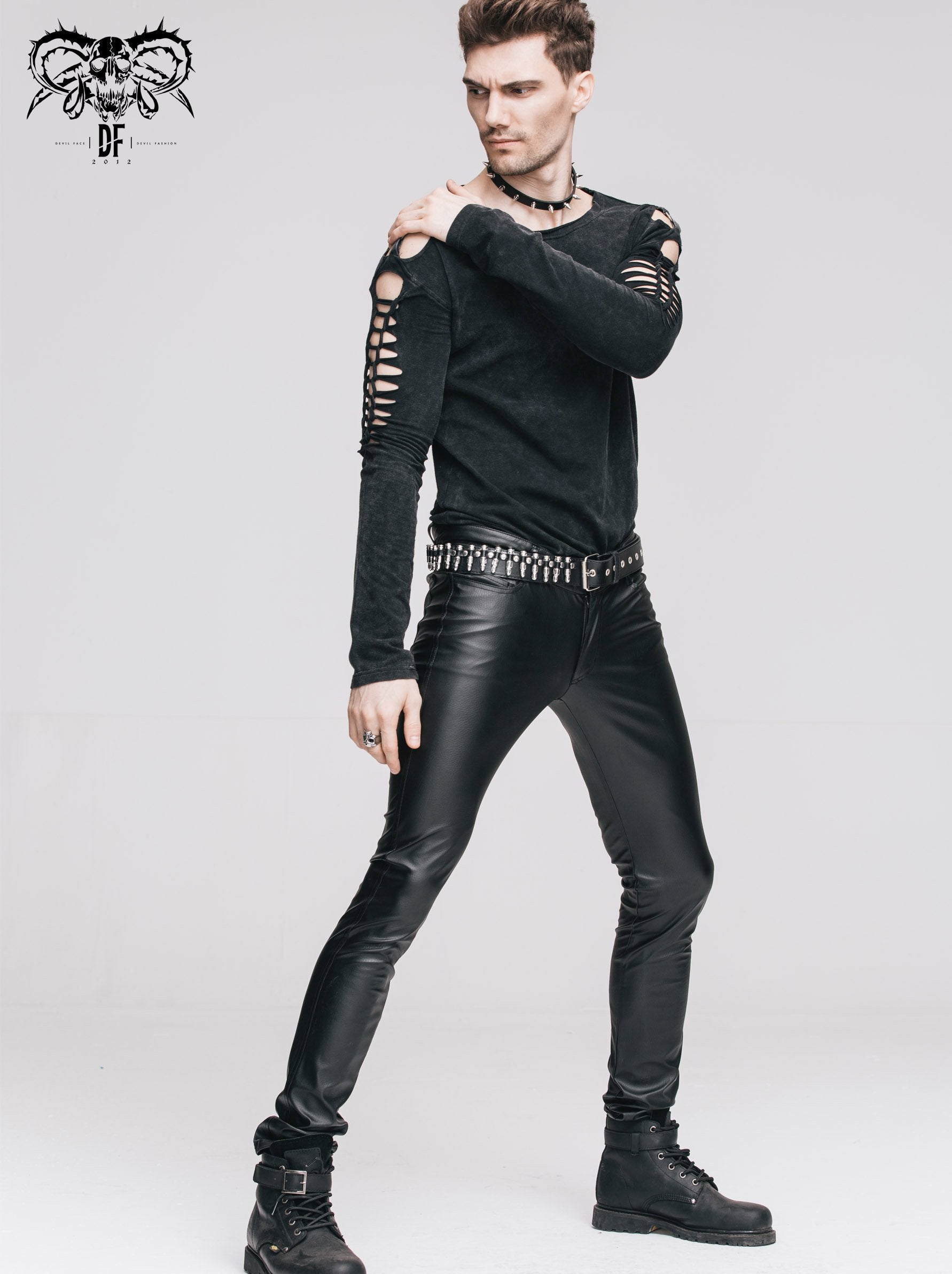 Vicious' Punk Skinny Leather Pants – DevilFashion Official
