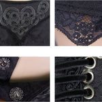 Summer Party Costume Gothic Jacquard Shorts With Chiffon Backswing