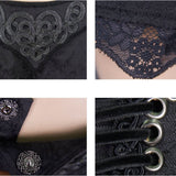 Summer Party Costume Gothic Jacquard Shorts With Chiffon Backswing