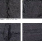Party Wearing Gothic Jacquard Classic Style Black Men Trousers